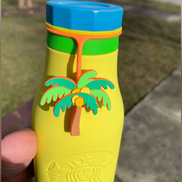 Starbucks Overseas Taiwan Yellow Tumbler with Palm Tree - Picture 6 of 6